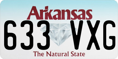 AR license plate 633VXG
