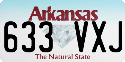 AR license plate 633VXJ