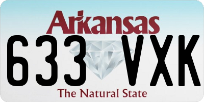 AR license plate 633VXK