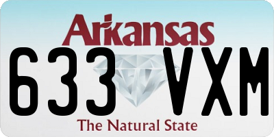 AR license plate 633VXM