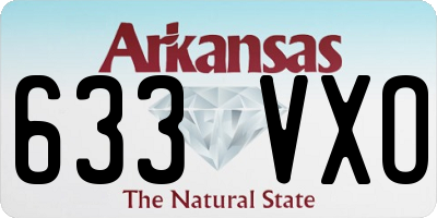 AR license plate 633VXO