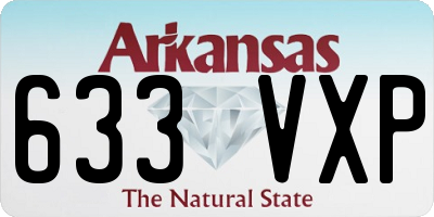 AR license plate 633VXP