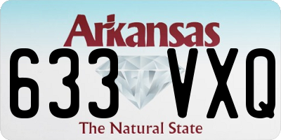 AR license plate 633VXQ