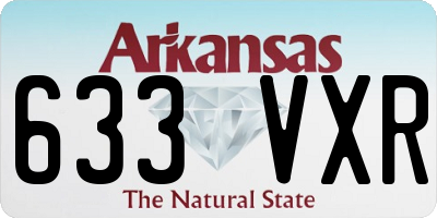 AR license plate 633VXR