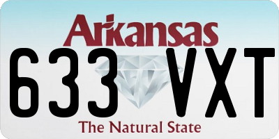 AR license plate 633VXT