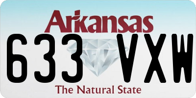 AR license plate 633VXW