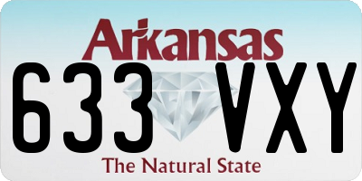 AR license plate 633VXY