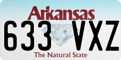 AR license plate 633VXZ