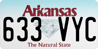 AR license plate 633VYC