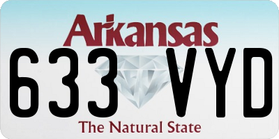 AR license plate 633VYD