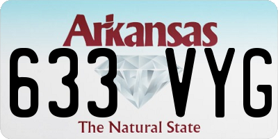AR license plate 633VYG