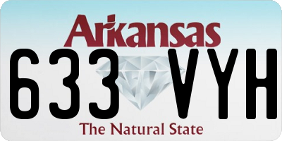 AR license plate 633VYH