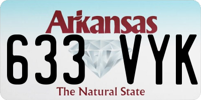 AR license plate 633VYK