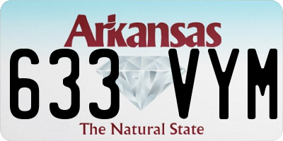 AR license plate 633VYM