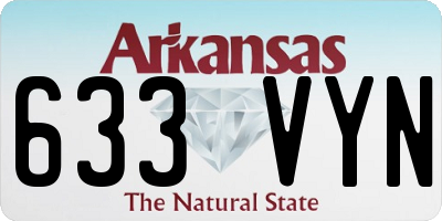 AR license plate 633VYN