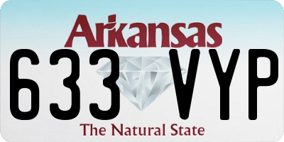 AR license plate 633VYP