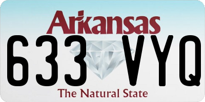 AR license plate 633VYQ