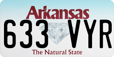 AR license plate 633VYR