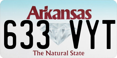 AR license plate 633VYT