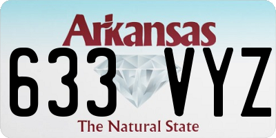 AR license plate 633VYZ