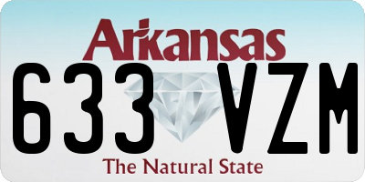 AR license plate 633VZM