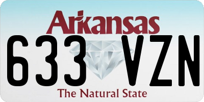 AR license plate 633VZN