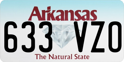 AR license plate 633VZO