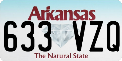 AR license plate 633VZQ