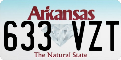 AR license plate 633VZT