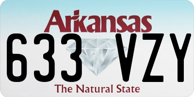AR license plate 633VZY