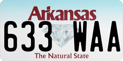 AR license plate 633WAA