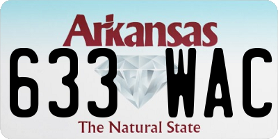 AR license plate 633WAC