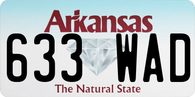 AR license plate 633WAD