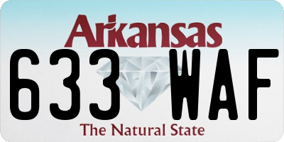 AR license plate 633WAF