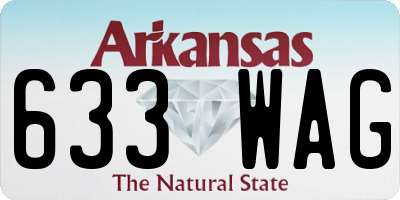 AR license plate 633WAG