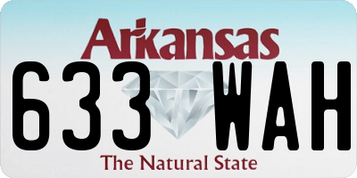 AR license plate 633WAH