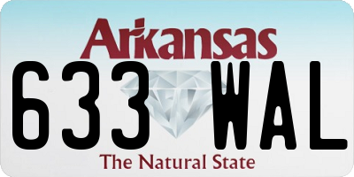 AR license plate 633WAL