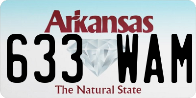 AR license plate 633WAM