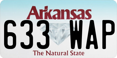 AR license plate 633WAP