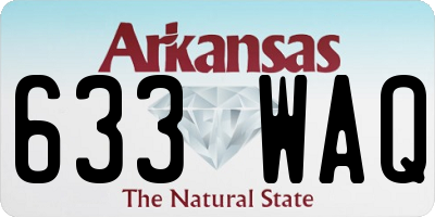 AR license plate 633WAQ