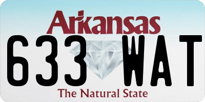 AR license plate 633WAT