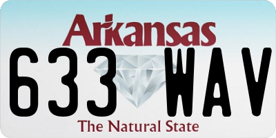 AR license plate 633WAV
