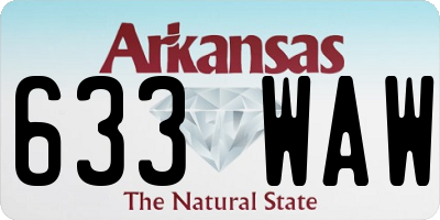 AR license plate 633WAW