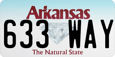 AR license plate 633WAY