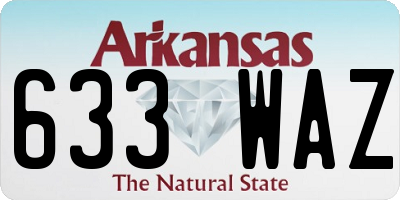 AR license plate 633WAZ