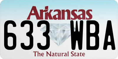 AR license plate 633WBA