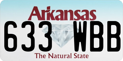 AR license plate 633WBB