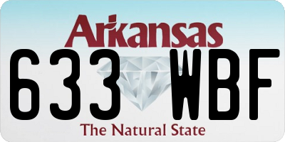 AR license plate 633WBF