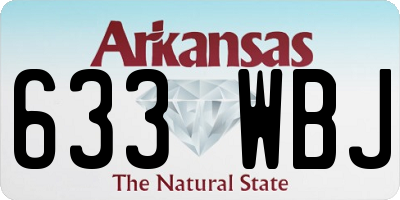 AR license plate 633WBJ