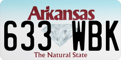 AR license plate 633WBK